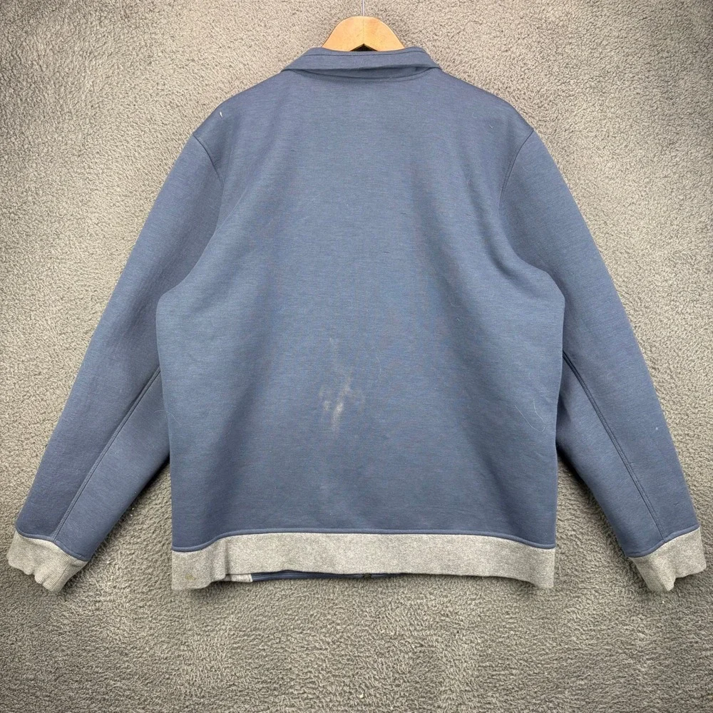 The North Face Mens XL Blue‎ Full Zip Fleece Jacket Mock Neck Colorblock